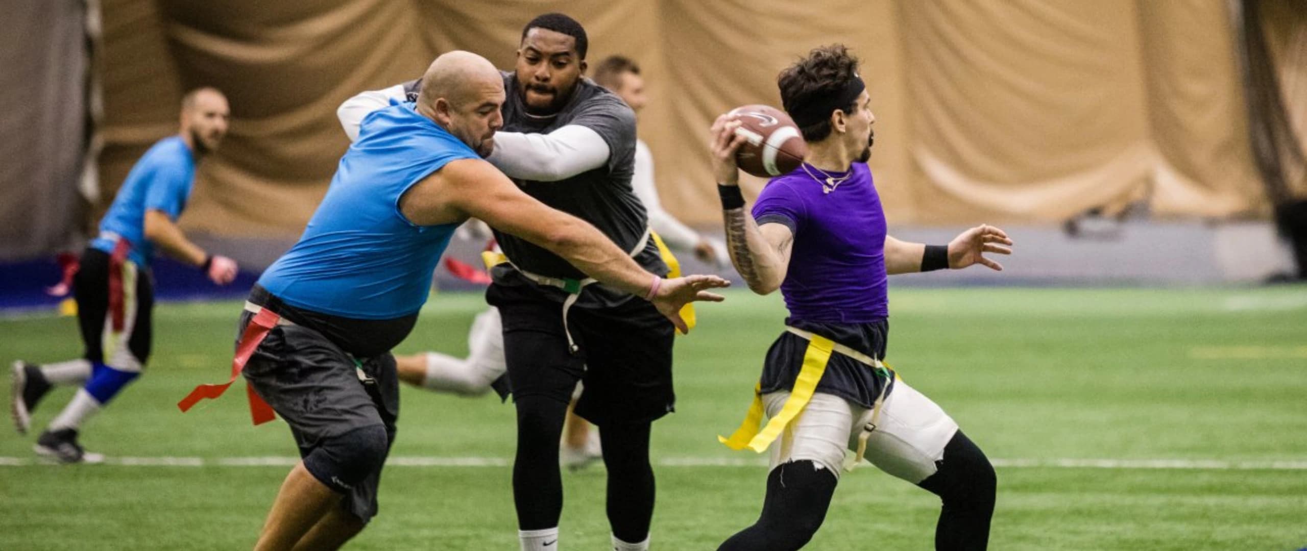 Flag Football players in action