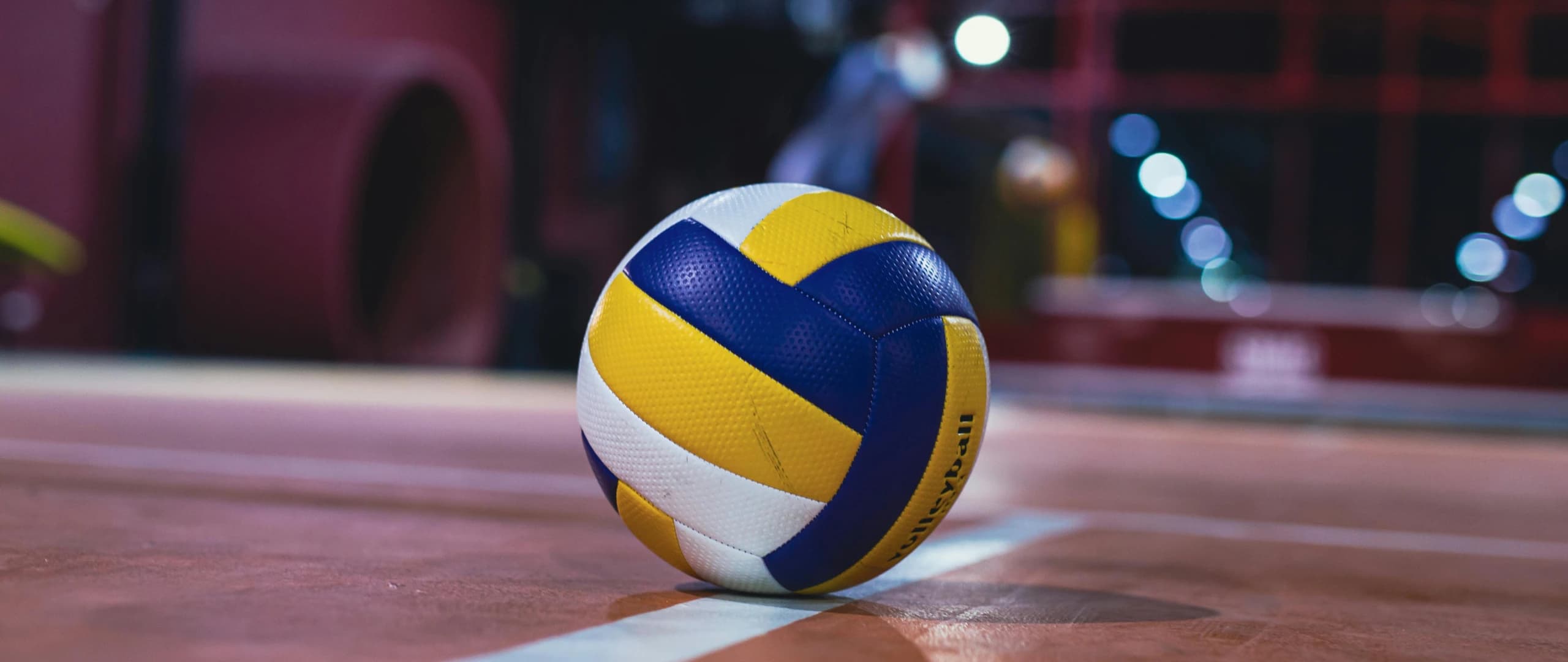 Volleyball players in action